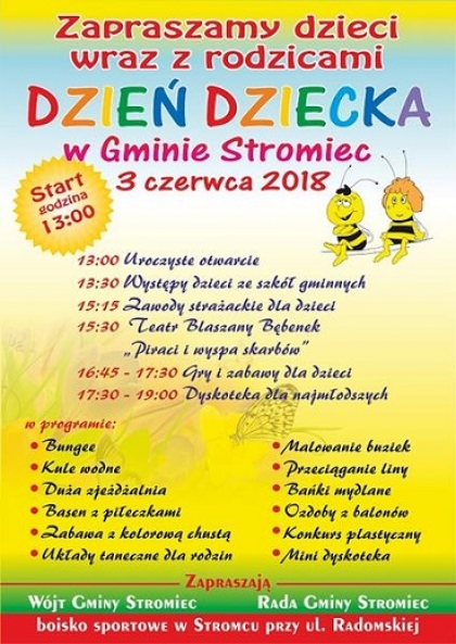 plakat gmina Stromiec dzien dziecka 2018